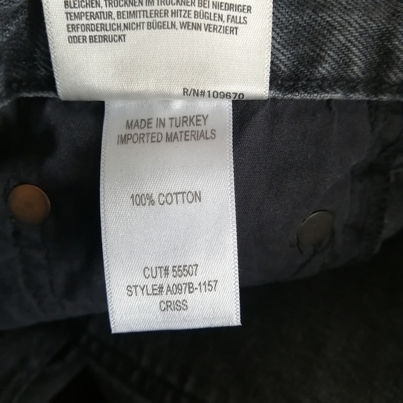 Agolde Criss Cross High Waist Loose Straight Jeans in Synchronize Gray Black 23 - Picture 13 of 16